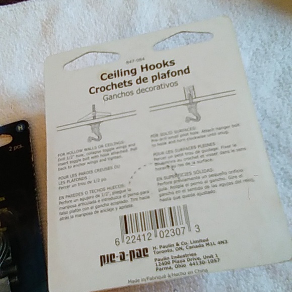 Antique Brass Ceiling Hooks - Picture 2 of 9